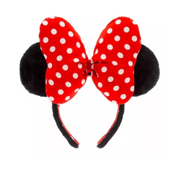 Walt Disney Accessories - Disney world Polka Dot Minnie Style Ear Headband - Red & White Bow NWT